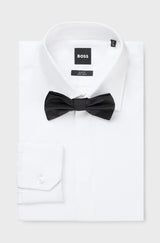 Boss Italian-made bow tie in silk jacquard