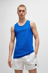 Boss Cotton Tank Top with Outline logo