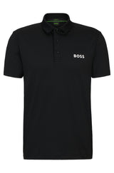 Boss Jacquard Polo Shirt With Contrast Logo