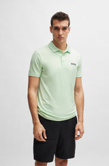 Boss Jacquard Polo Shirt With Contrast Logo