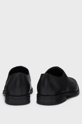 Boss Italian-made Derby shoes in leather with ornamental stitching