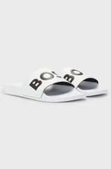 BOSS Italian-made slides with large logo detail