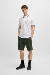 Boss Paddy Active Polo Shirt with Contrast Stripes