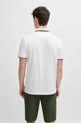Boss Paddy Active Polo Shirt with Contrast Stripes