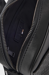 Boss Reporter Bag with Monogram-Patterned Front Pocker\t