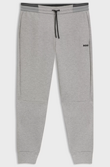 Boss Cotton-blend Tracksuit Bottoms with Striped Trims