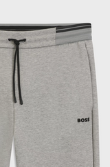 Boss Cotton-blend Tracksuit Bottoms with Striped Trims
