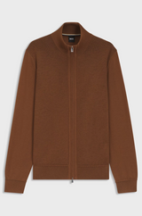Boss Zip-up Cardigan in Virgin Wool