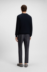 Boss Cotton Sweater with Mixed Structures