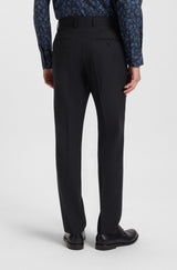 BOSS Regular-fit suit in micro-patterned stretch wool