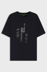 Boss Relaxed-fit T-shirt in cotton jersey with printed artwork