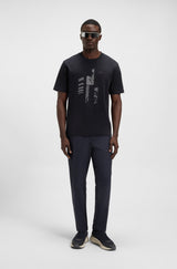 Boss Relaxed-fit T-shirt in cotton jersey with printed artwork