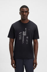 Boss Relaxed-fit T-shirt in cotton jersey with printed artwork