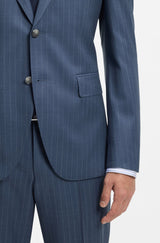 Boss Two-piece regular-fit suit in striped virgin wool