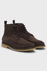 Suede half boots with crepe outsole