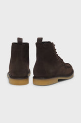 Suede half boots with crepe outsole
