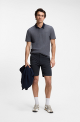 Boss Orange Slim-fit chino shorts in printed stretch cotton