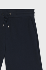 Structured-cotton shorts with drawcord