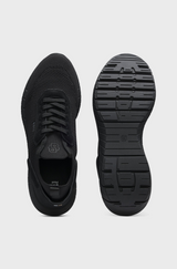 Boss MOTION trainers with knitted uppers and leather trims