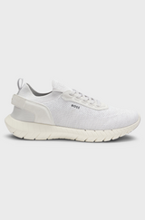 Boss MOTION trainers with knitted uppers and leather trims