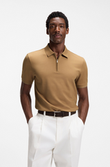 Regular-fit polo with zip closure