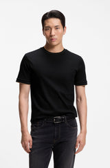 Slim-fit cotton T-shirt with crew neck