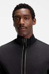 Cotton sweatshirt with zip neck