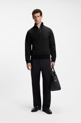 Funnel-neck cotton sweatshirt