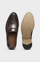 Tayil Leather loafers with penny trim