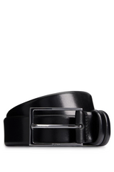 Boss Vegetable-Tanned Leather Belt with Gunmetal Hardware
