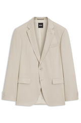Slim-fit jacket in virgin-wool serge