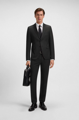 Boss Extra-slim-fit suit jacket in virgin-wool serge