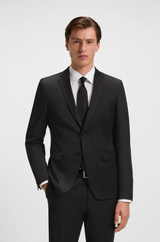 Boss Extra-slim-fit suit jacket in virgin-wool serge