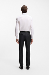 Slim-fit tuxedo pants in virgin wool serge