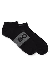 Boss Two-pack of ankle-length socks in stretch fabric