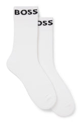 Boss Two-pack of quarter-length socks in stretch fabric