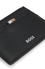 Boss Logo-detail card holder with money clip