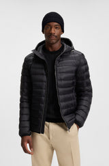 Logo-plaque beanie hat in virgin wool