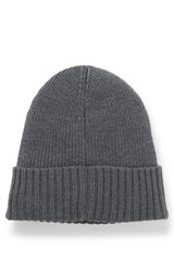Logo-plaque beanie hat in virgin wool