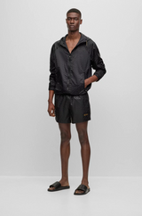 Boss Italian-Made Slides with Monogram Strap