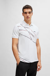 Boss Active-Stretch Polo Shirt with Seasonal Artwork