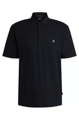 Boss Mercerized-Cotton Polo Shirt with Double Monogram