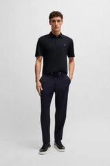 Boss Mercerized-Cotton Polo Shirt with Double Monogram