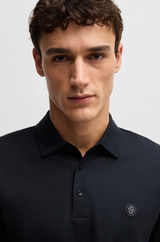 Boss Mercerized-Cotton Polo Shirt with Double Monogram