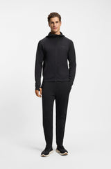 BOSS Reflective-branding hoodie with zip front