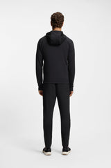 BOSS Reflective-branding hoodie with zip front