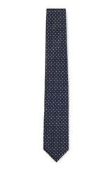 Silk-blend tie with jacquard-woven pattern