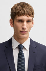 Silk-blend tie with jacquard-woven pattern