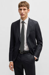 Silk-blend tie in micro-pattern jacquard