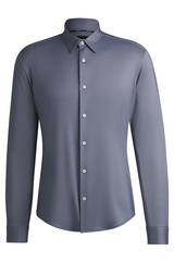 Boss Slim-Fit Shirt in Performance Stretch Structured Fabric